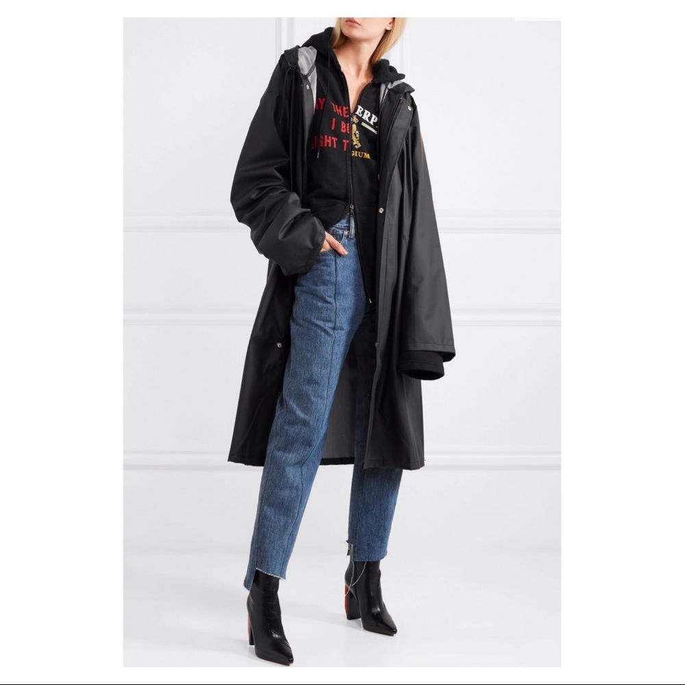 ‘Vetements’ PVC-coated shell hooded raincoat